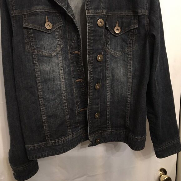 Coldwater Creek Denim Jean Jacket Women’s Size Small Plaid Flannel Accents - Picture 5 of 12